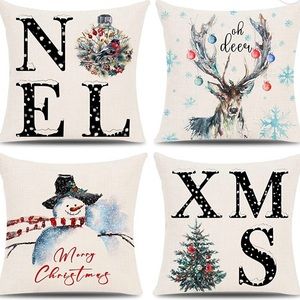 Christmas pillow Covers 18 X 18 ( no inserts)